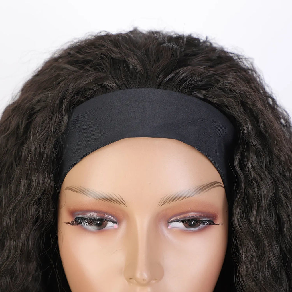 Curly headband wig