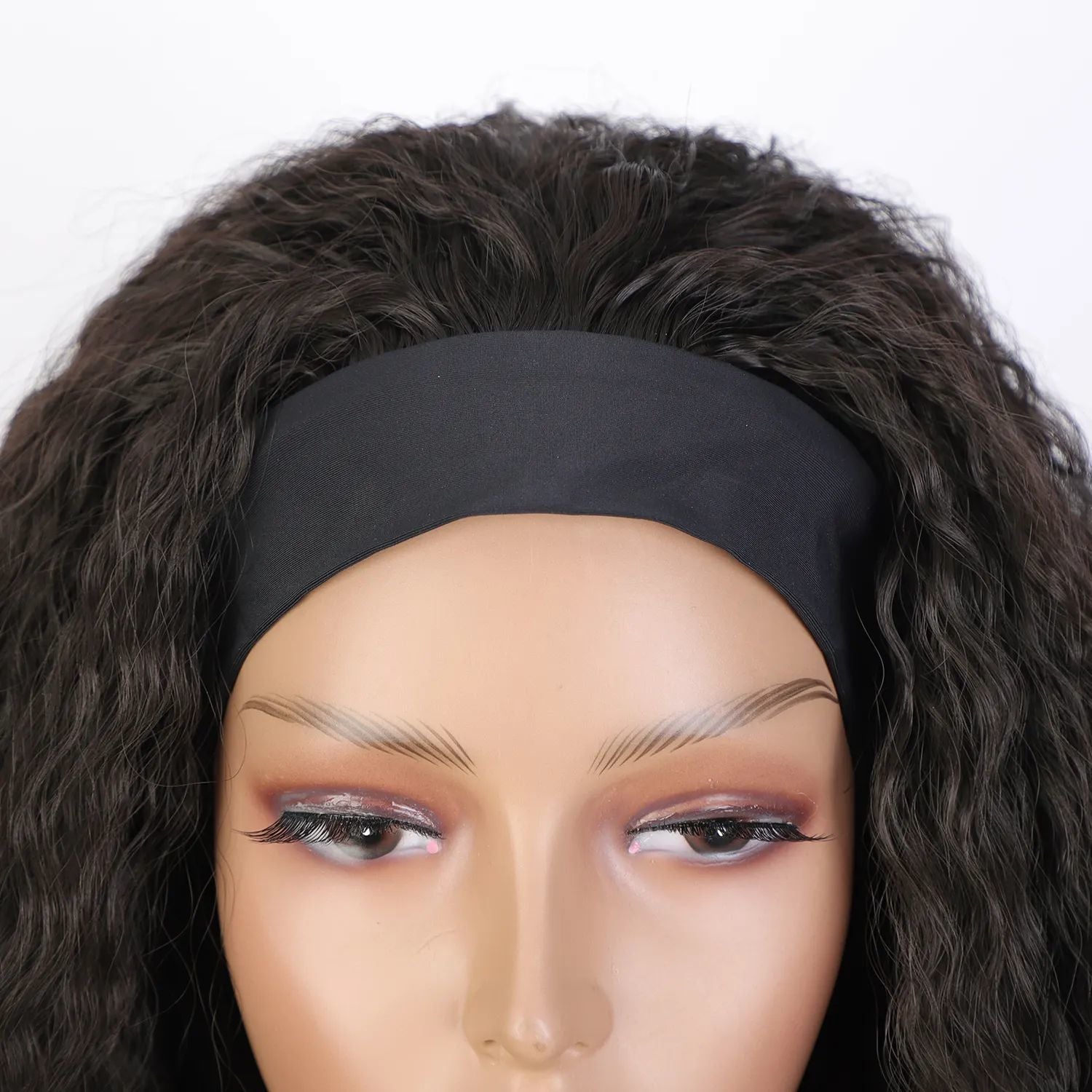Curly headband wig