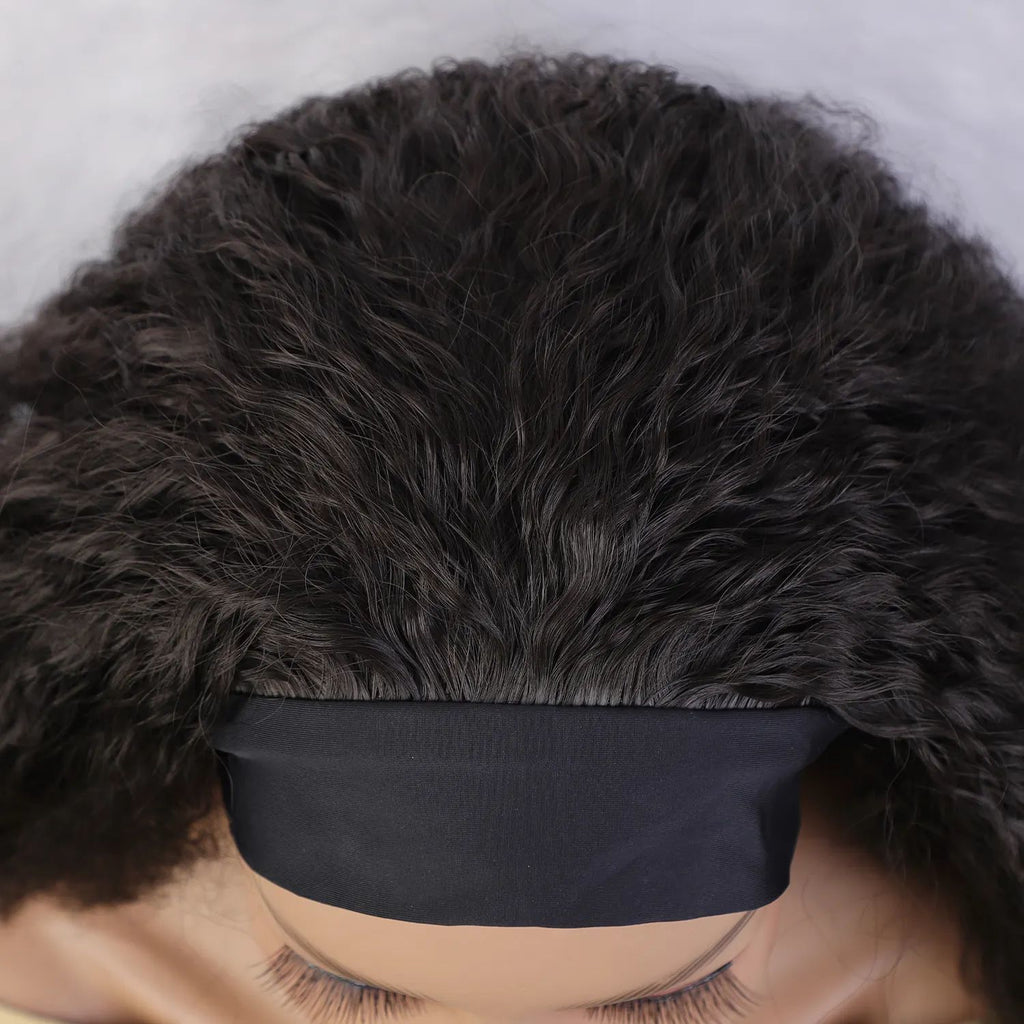 Curly headband wig