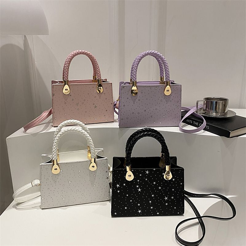 Box glitter handbag