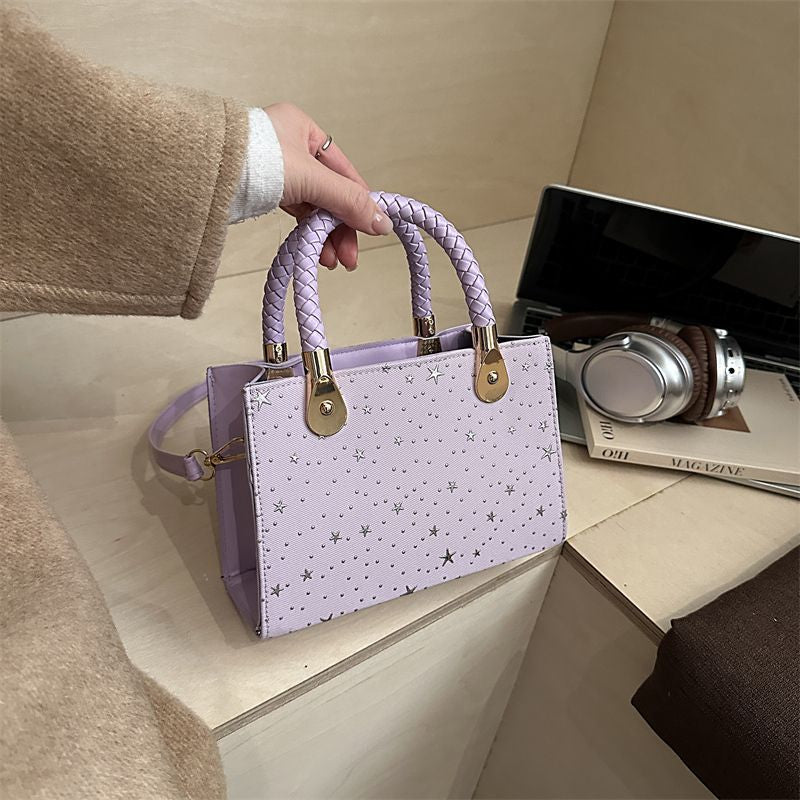 Box glitter handbag