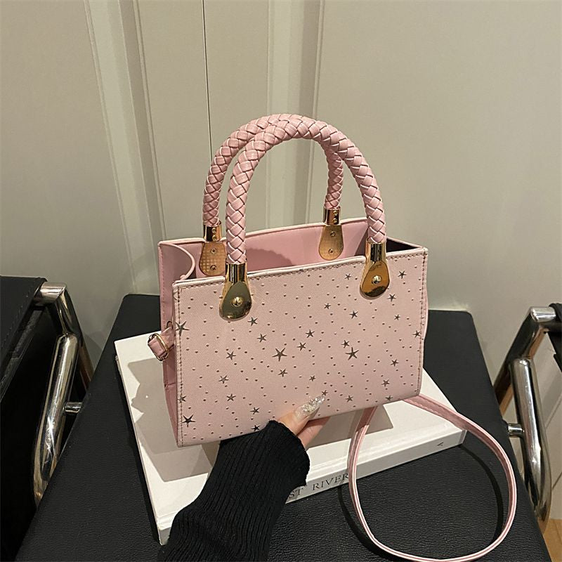 Box glitter handbag
