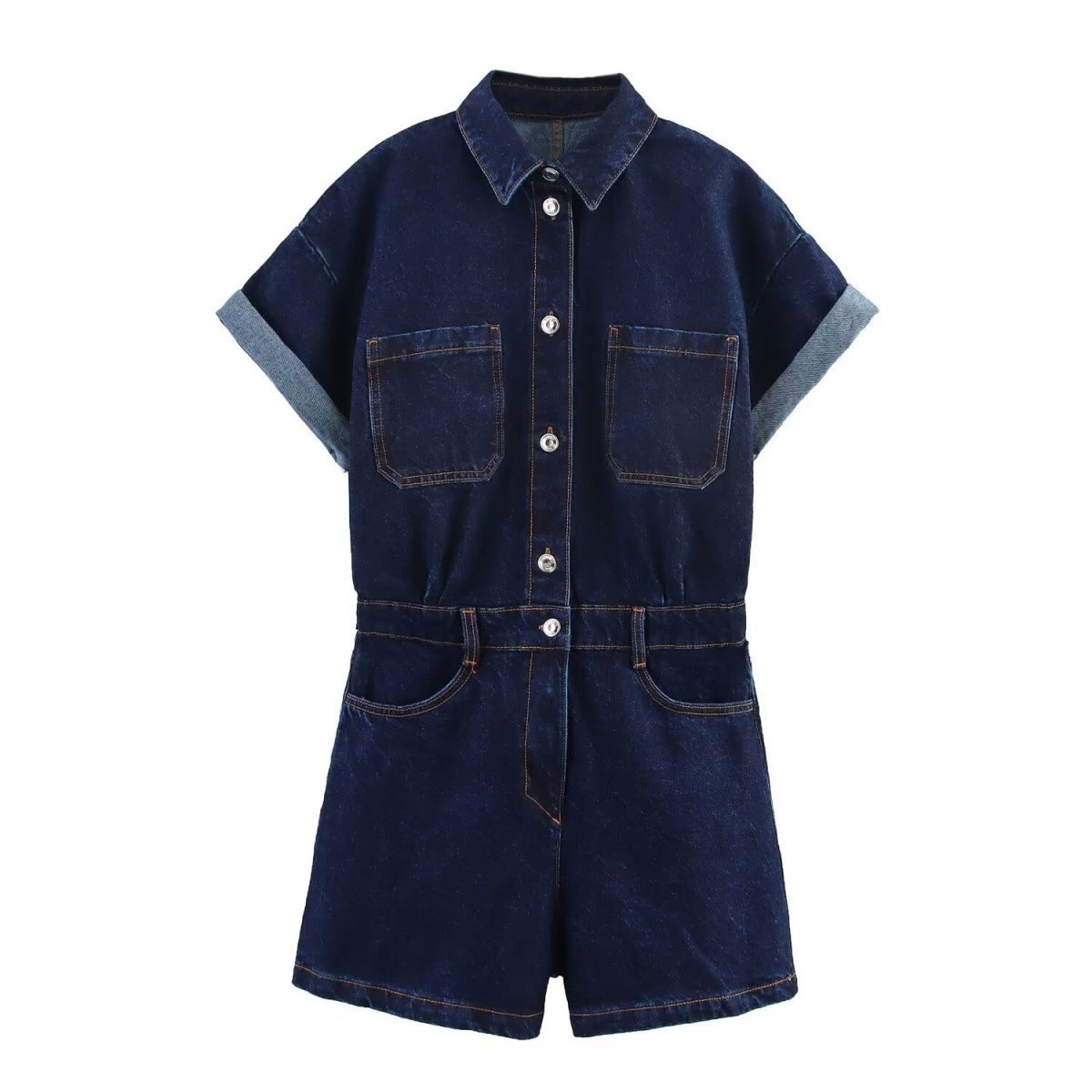European summer denim jumpsuit