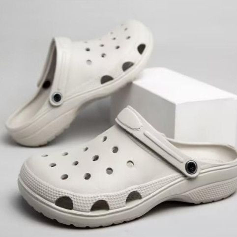 Milky white crocs
