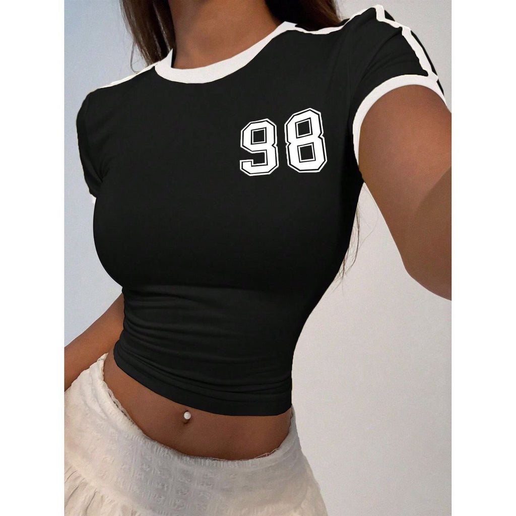 Women's fitted tops sports top