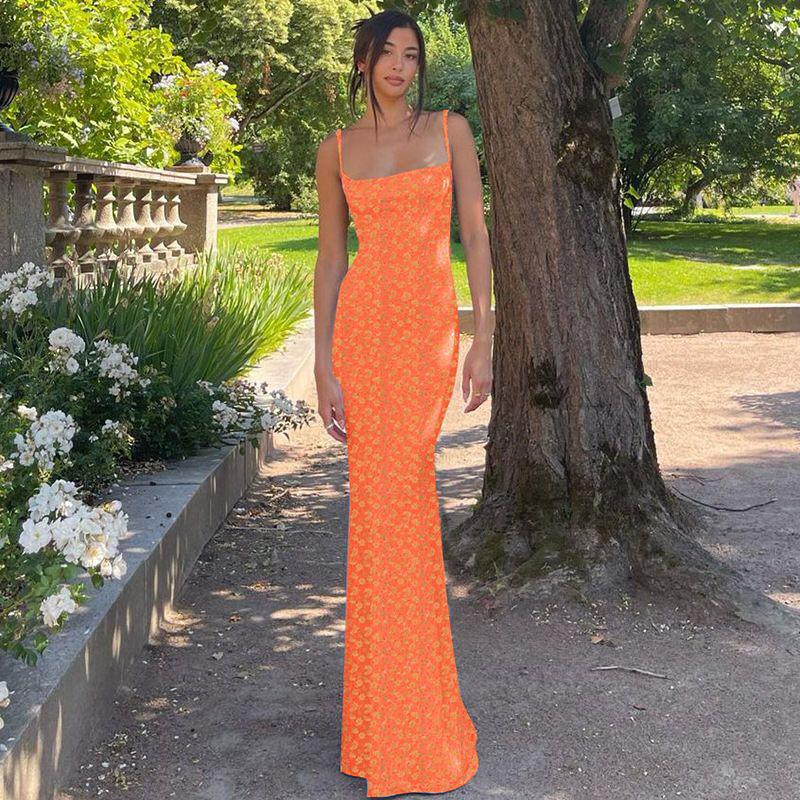 Floral backless summerdress