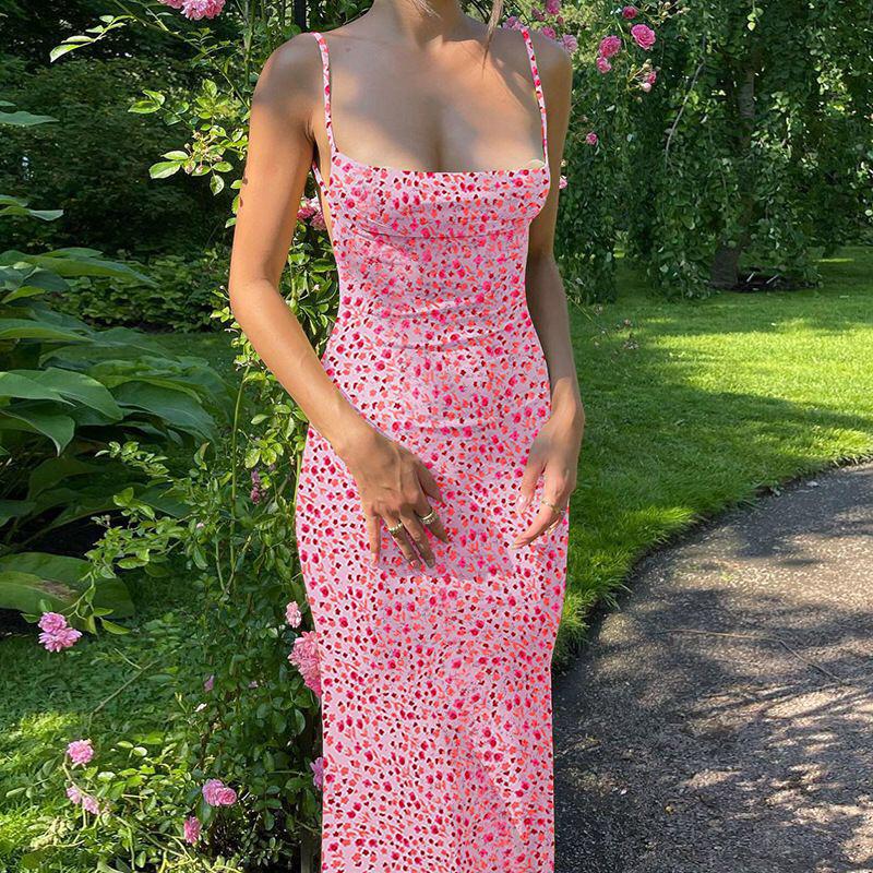 Floral backless summerdress